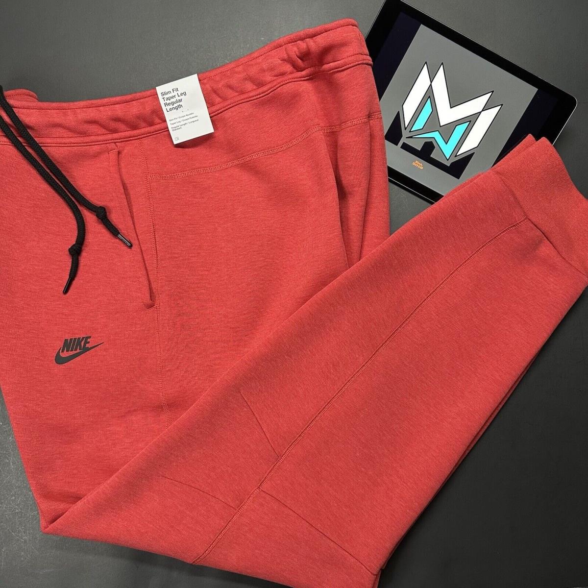 Nike Nsw Tech Fleece Joggers Red Pants FB8002-672 Men s 3XL