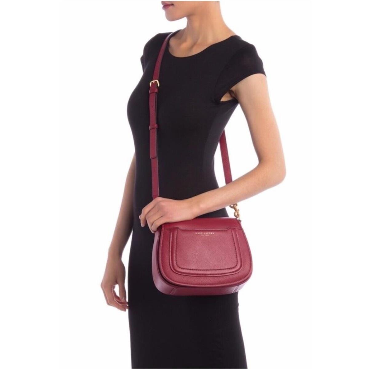 Marc Jacobs Empire City Messenger Sultry Red Pebble Leather Crossbody Bag