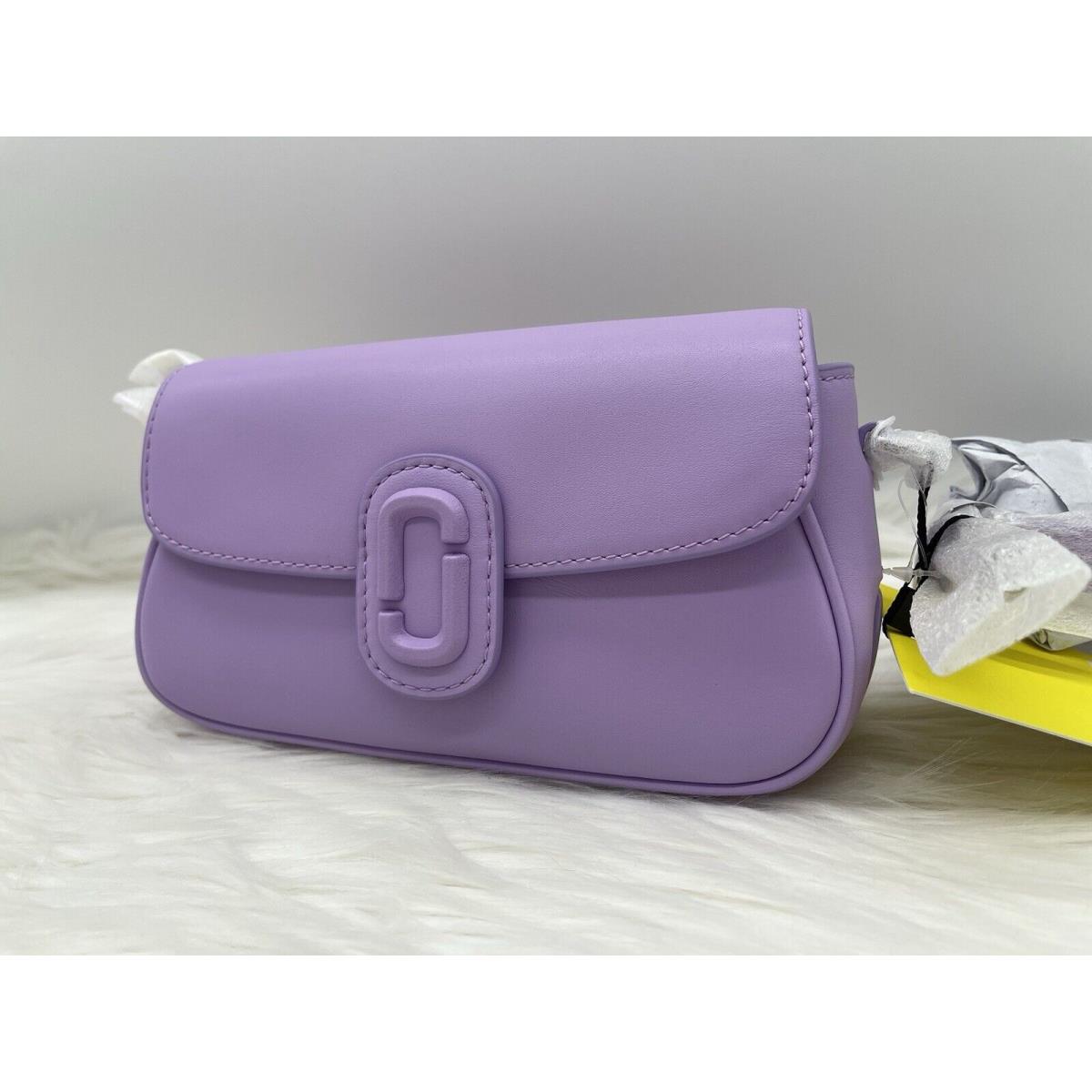 Marc Jacobs Women s The Clover Leather Clutch Shoulder Bag-wisteria