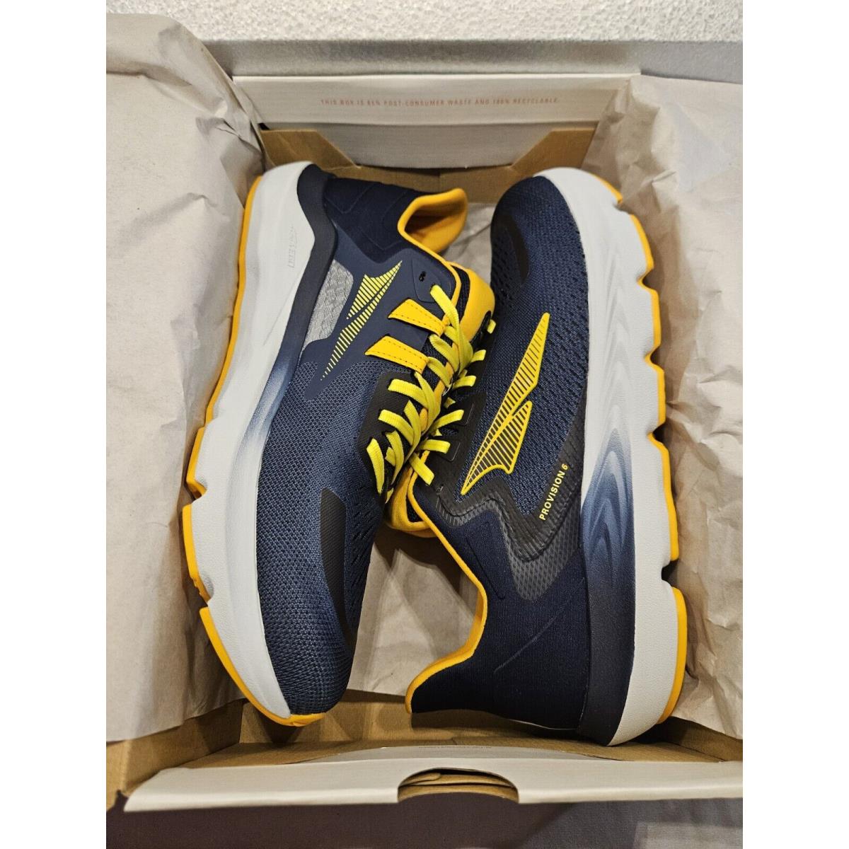 Altra Men`s Provision 6 Running Shoe Blue Yellow Size 11.5