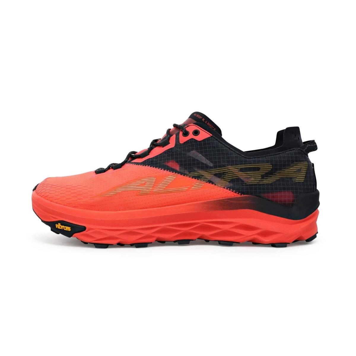 Altra Men`s Mont Blanc Trail Running Shoe Coral/black 9.5 - Coral/Black