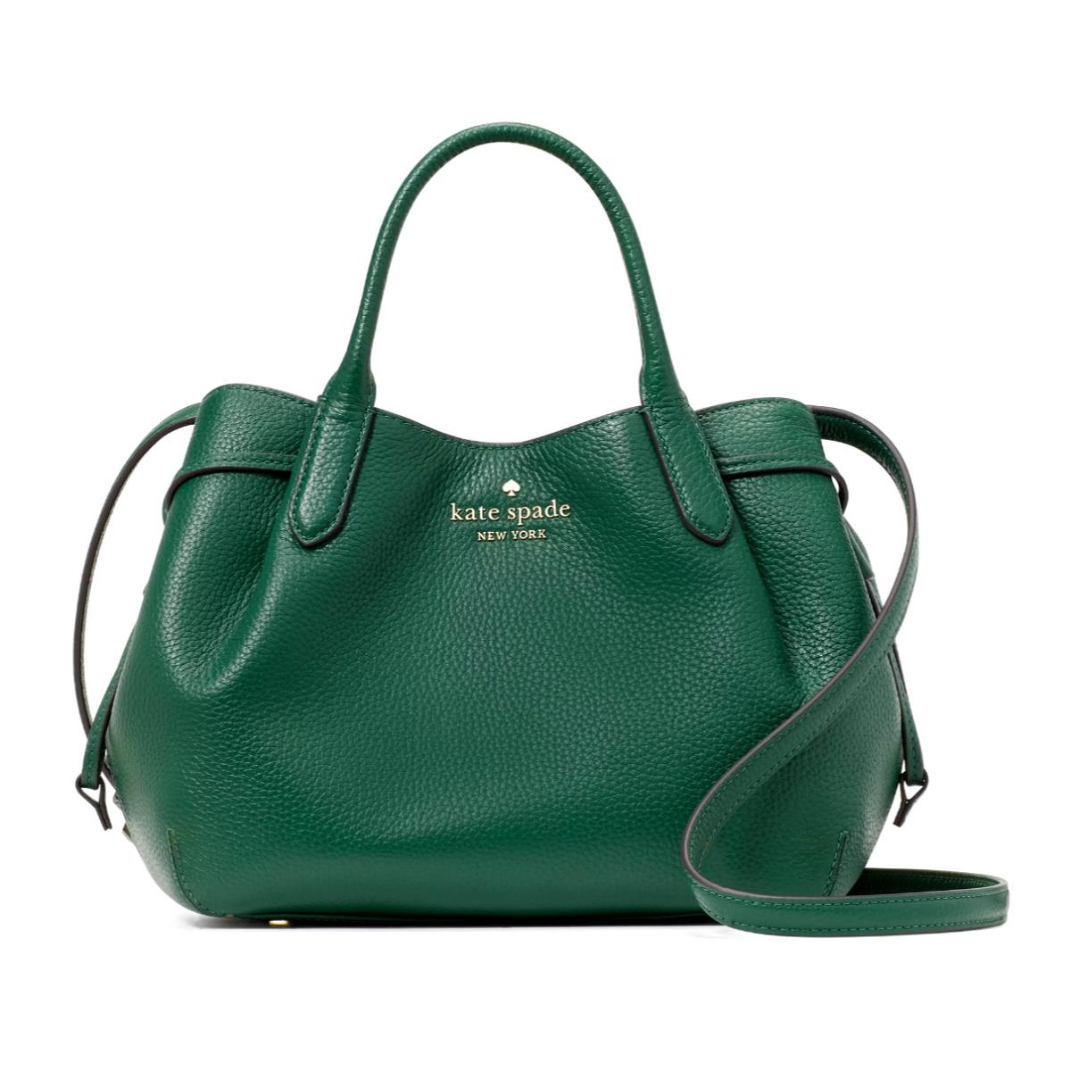 New Kate Spade Dumpling Small Satchel Pebble Leather Arugula - Exterior: Arugula