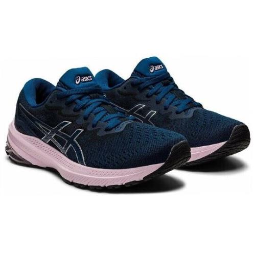 Asics GT-1000 11 Sneakers Women`s US 7.5 Mako Blue Lace Up Running Shoes EEE3167