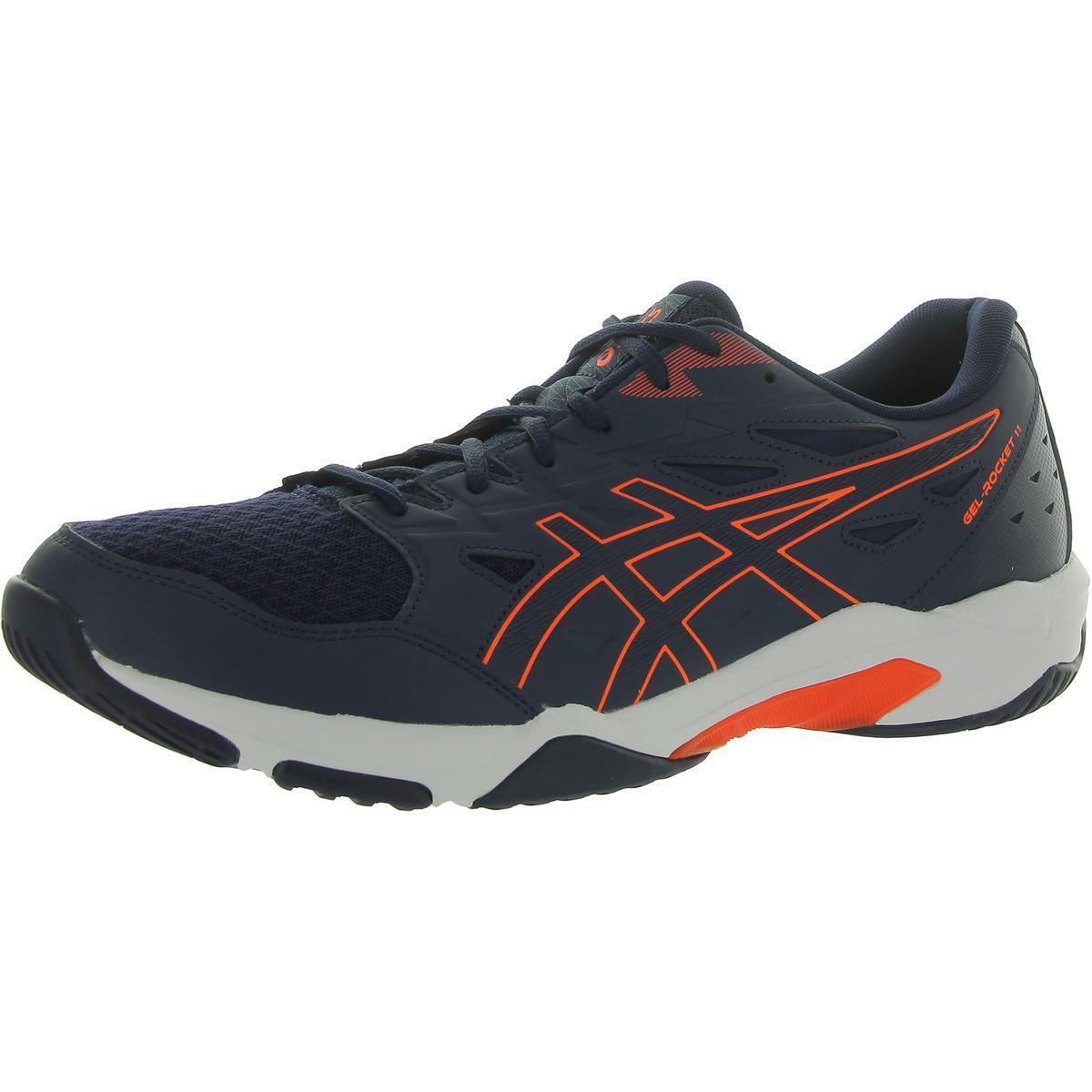 Asics Mens Gel Rocket 11 Navy Running Training Shoes 12.5 Medium D Bhfo 4567