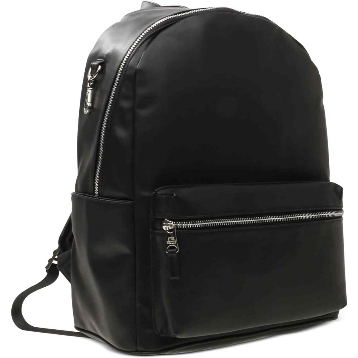 Steve Madden Mens Leather Dome Backpack Black O/s