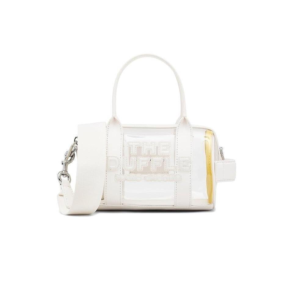 Marc Jacobs The Clear Mini Duffle Bag Women`s White Crossbody Top Handle VDA284 - Exterior: White, Handle/Strap: White, Lining: White