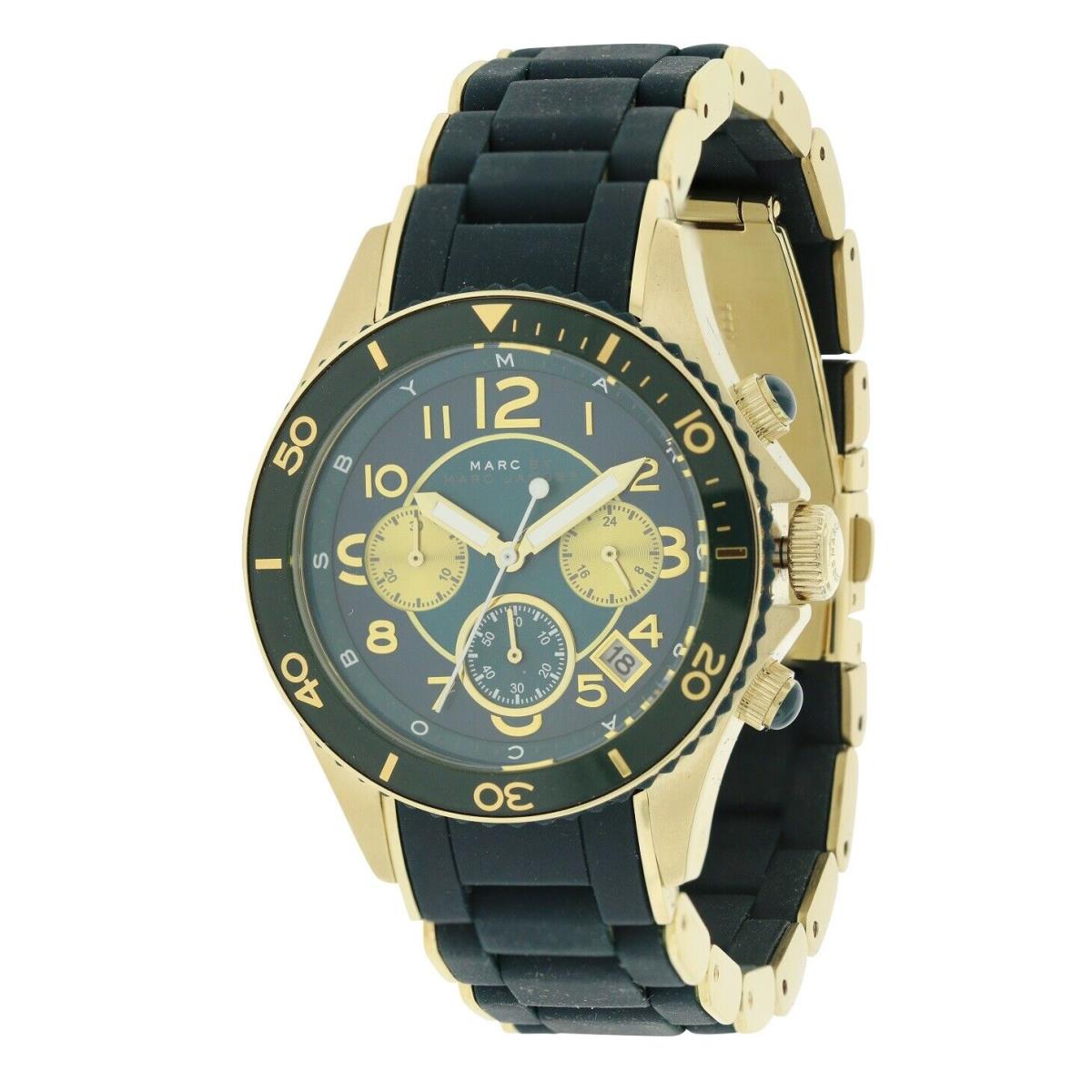 Marc Jacobs Women`s Rock Matte Teal Silicone Chronograph Watch MBM2597