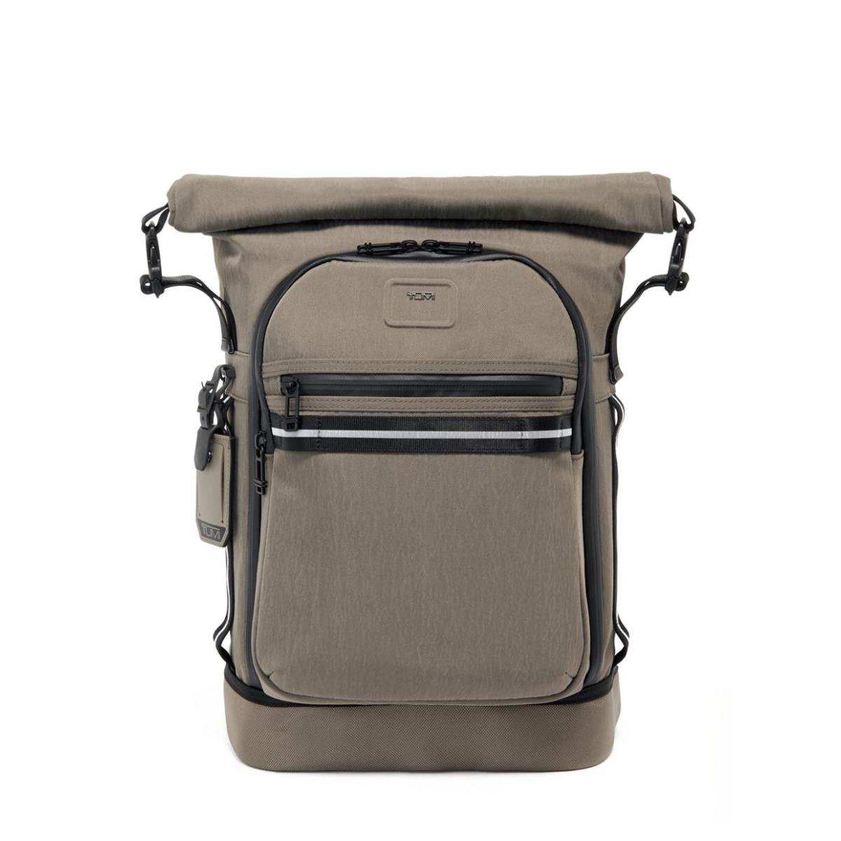 Tumi Alpha Bravo Ally Roll Top Backpack Sand