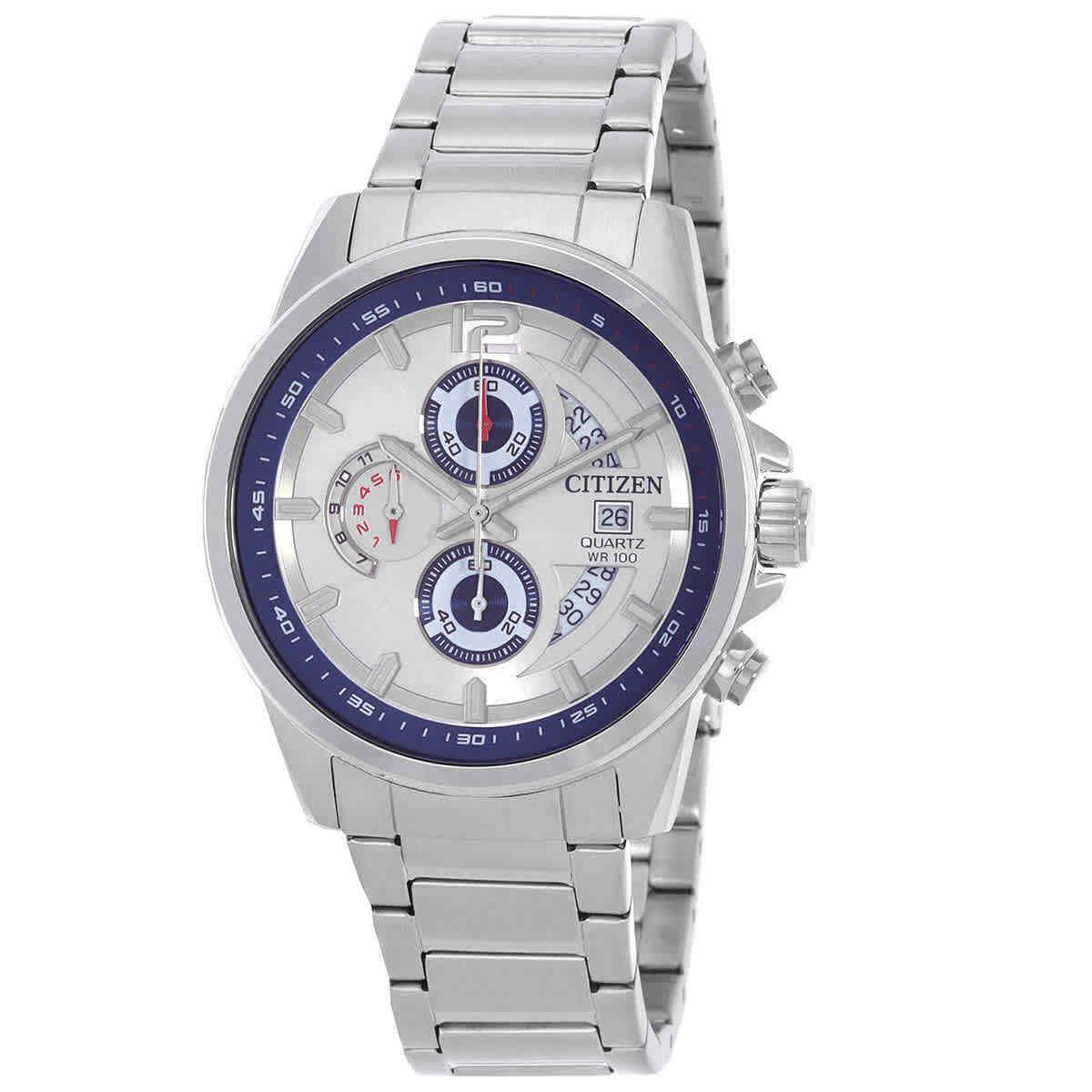 Citizen Chronograph Quartz Silver Dial Men`s Watch AN3690-56B