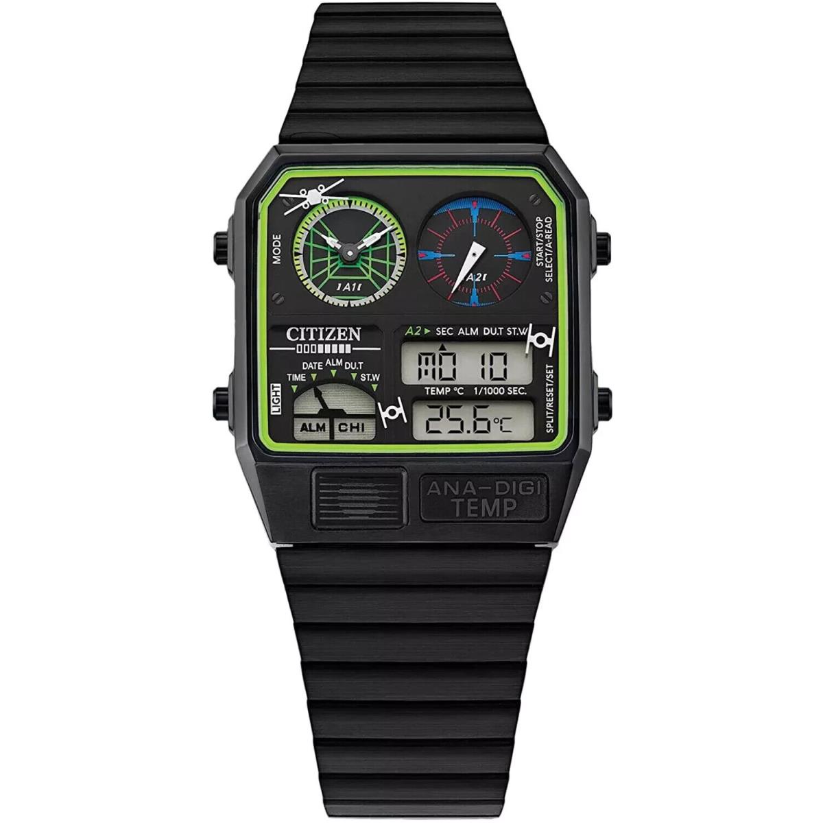 Citizen JG2109-50W Trench Run Star Wars Temperature Display Digital Watch