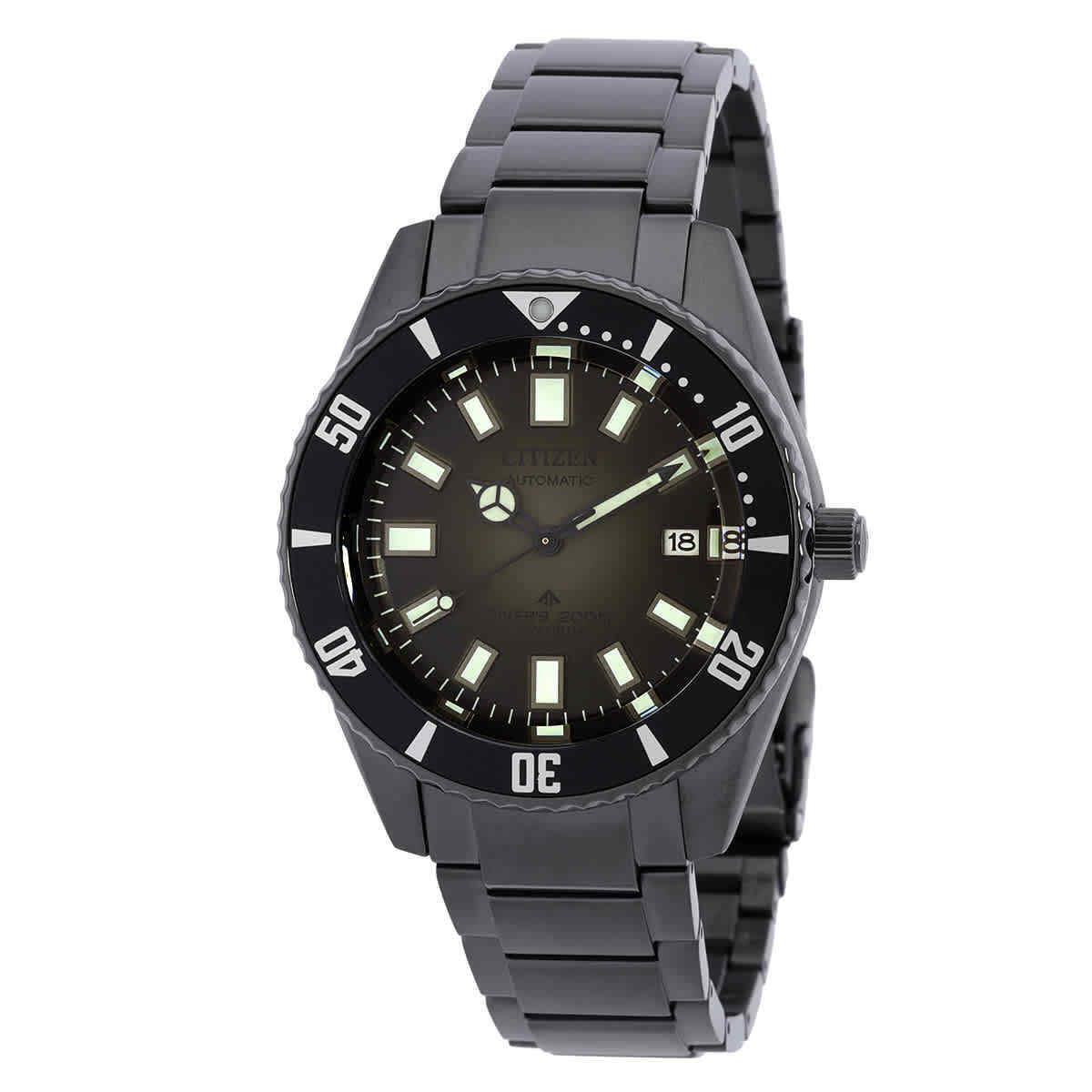 Citizen Promaster Dive Automatic Gray Dial Men`s Watch NB6025-59H - Dial: Gray, Band: Black, Bezel: Black