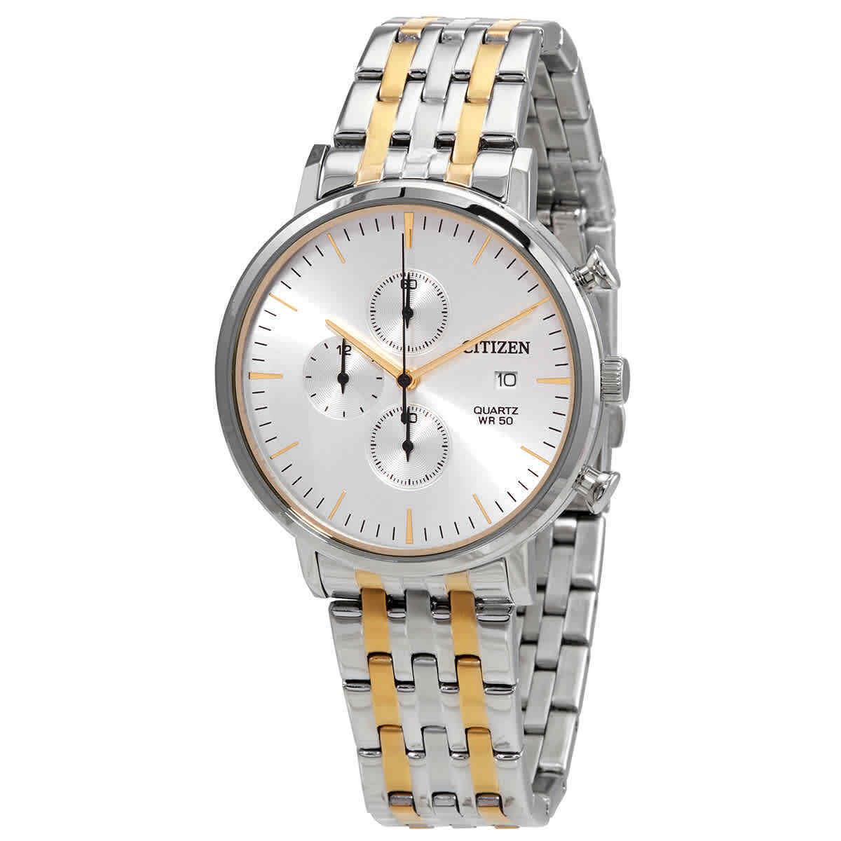Citizen Chronograph Quartz White Dial Men`s Watch AN3614-54A