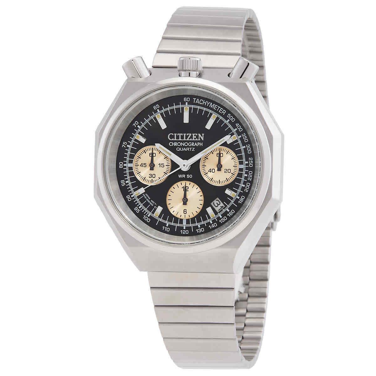 Citizen Tsuno Chronograph Quartz Black Dial Men`s Watch AN3700-54E