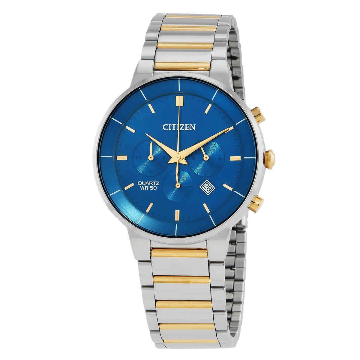 Citizen Chronograph Quartz Blue Dial Men`s Watch AN8224-51L