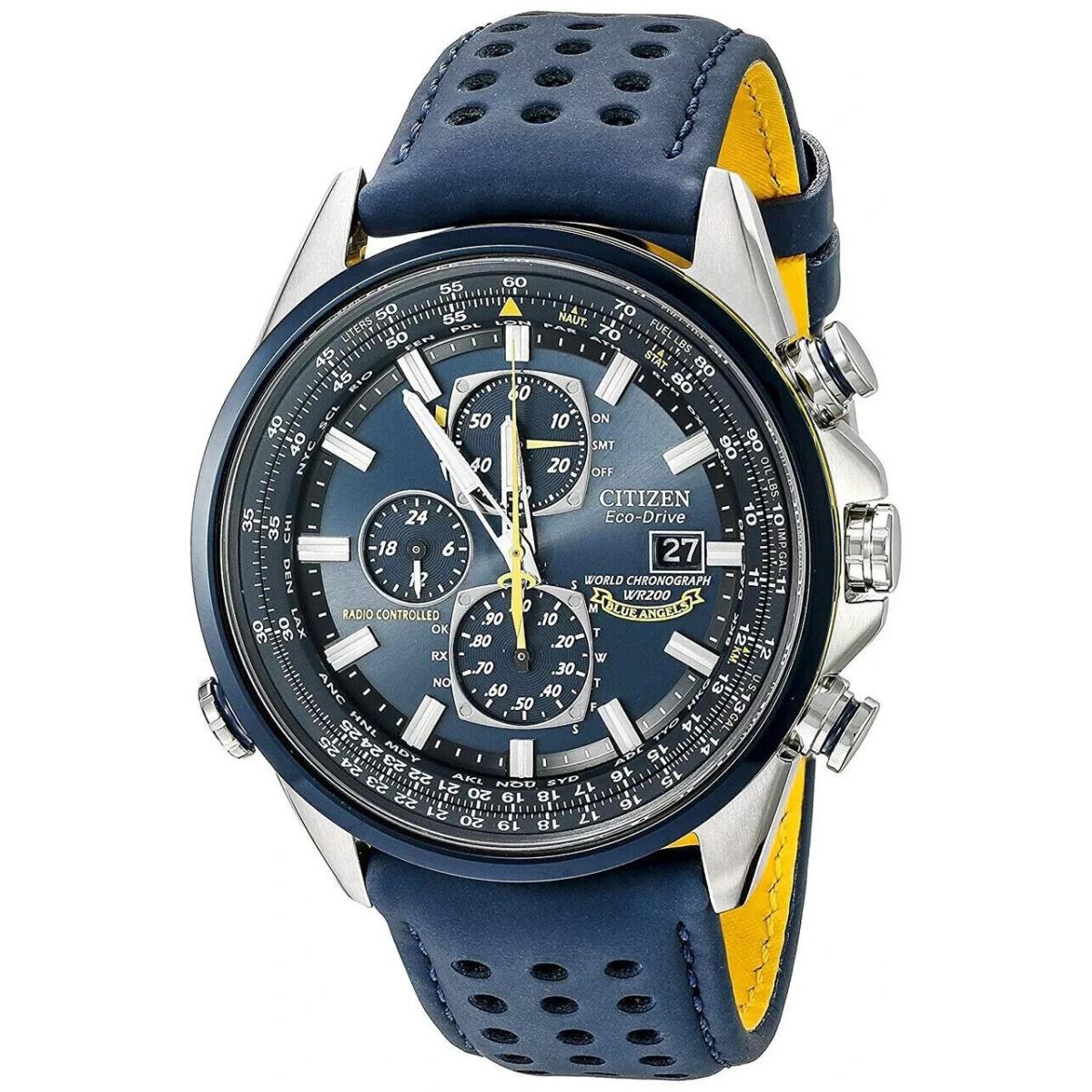 Citizen AT8020-03L Blue Angels World Time Chronograph Atomic Men`s Watch