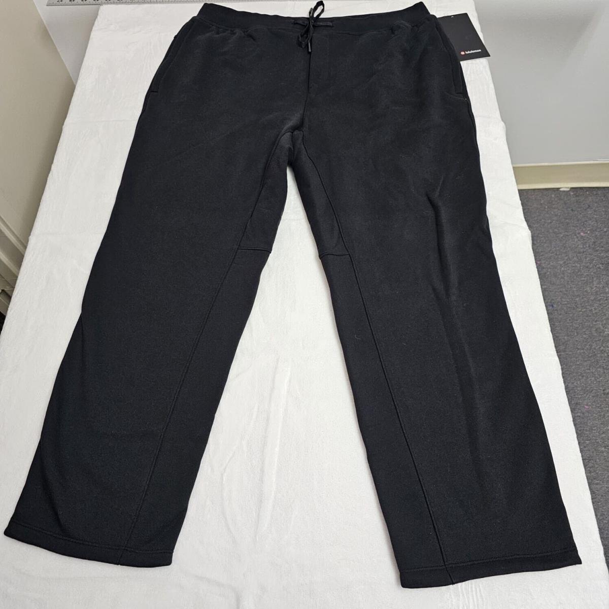 Lululemon Relaxed Fit French Terry Jogger Pants Black Men`s XL Retail