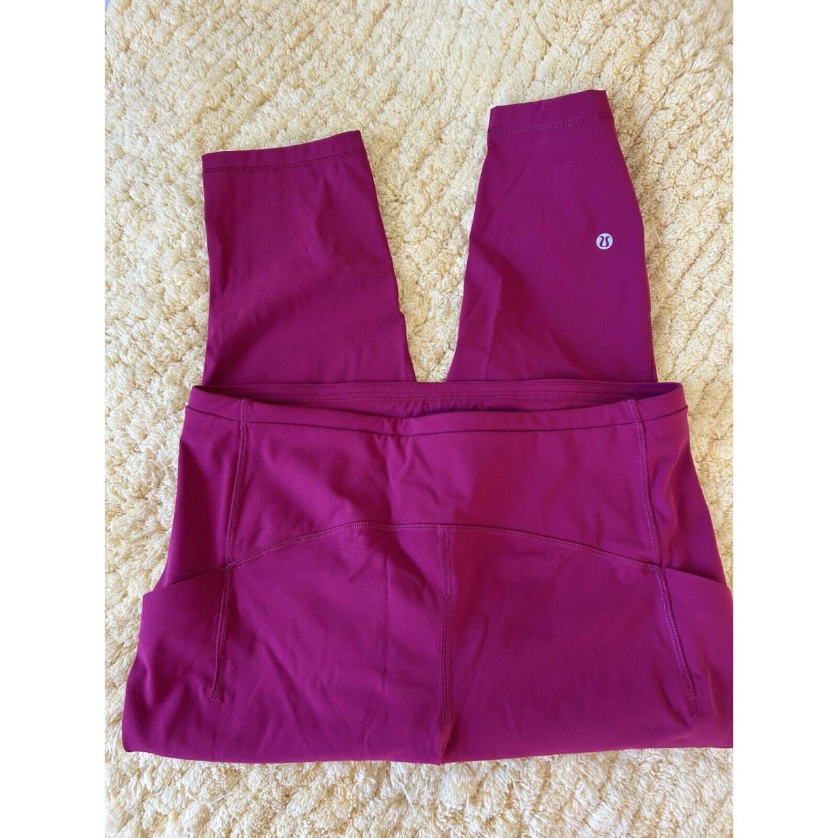 Lululemon Swift Speed Luxtreme HR Crop 21 Size 12 Wild Berry Wldb 00395 Washed