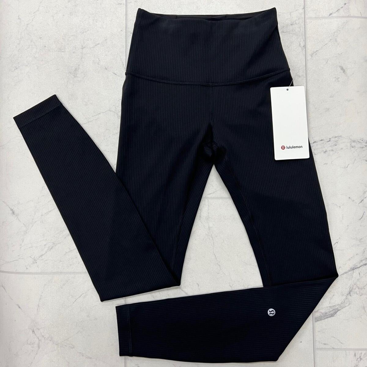 Lululemon Wunder Train Ribbed HR Tight 28 In Black Size: 2