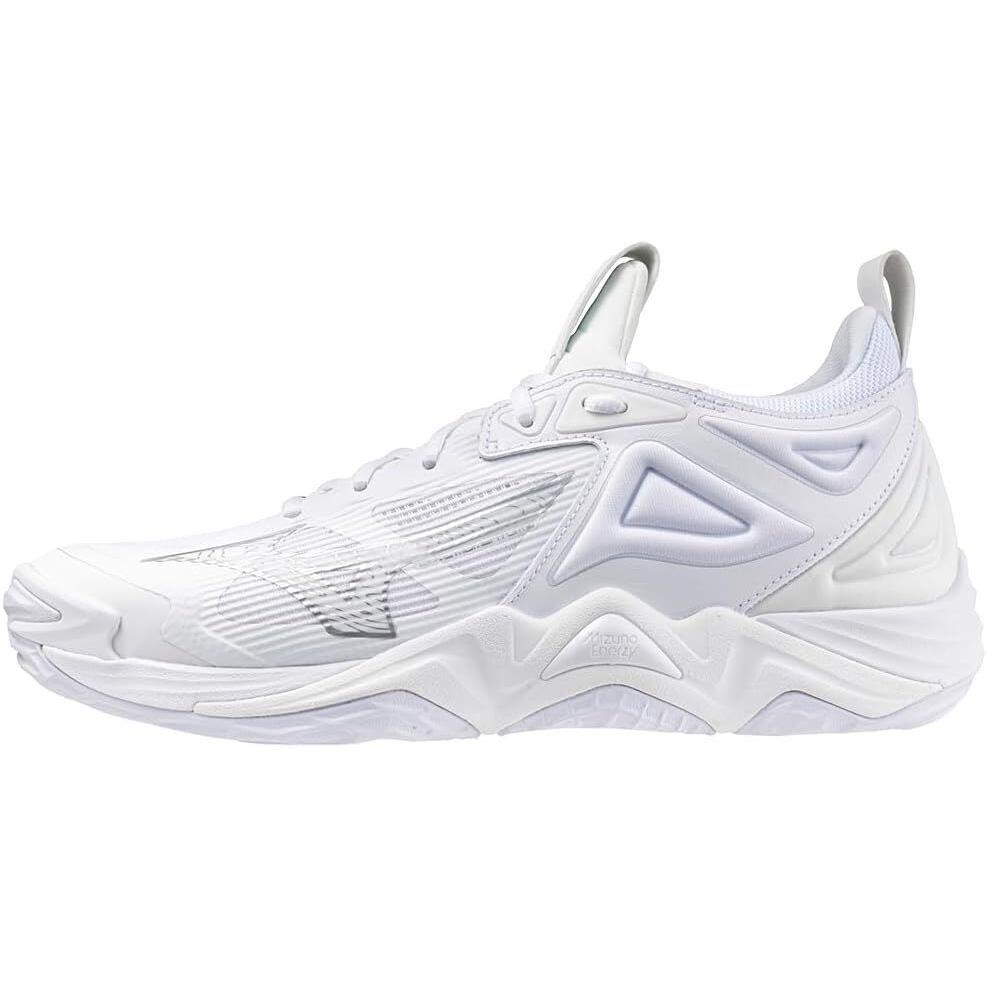 Mizuno Men`s Wave Momentum 3 Volleyball Shoe White-silver