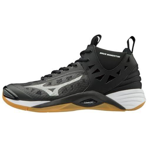 Mizuno Men`s Wave Momentum Mid Volleyball Shoes Black Silver Size 16 D