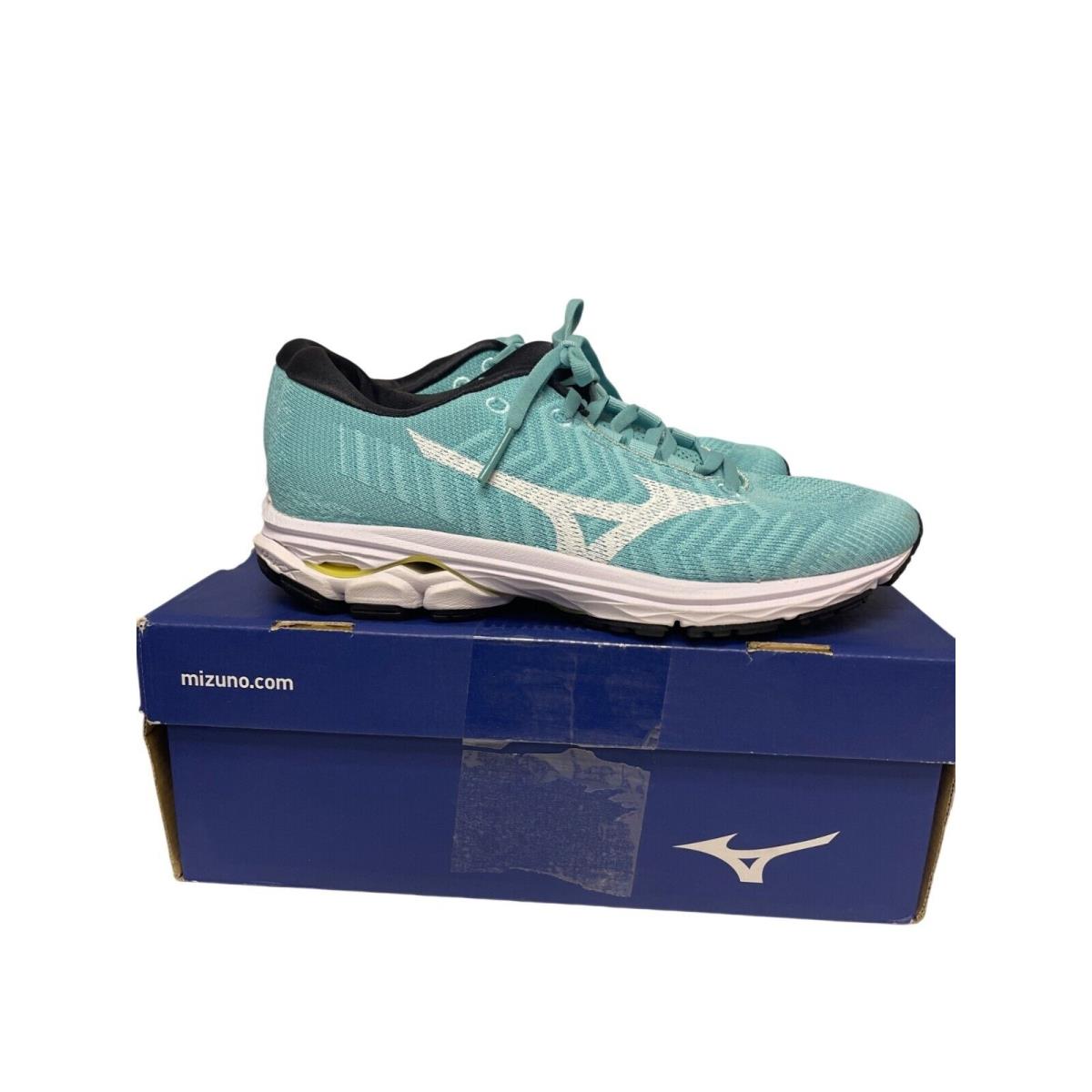 Mizuno Wave Rider Waveknit 3 Women`s Turquoise Sneakers Running Shoes 8.5