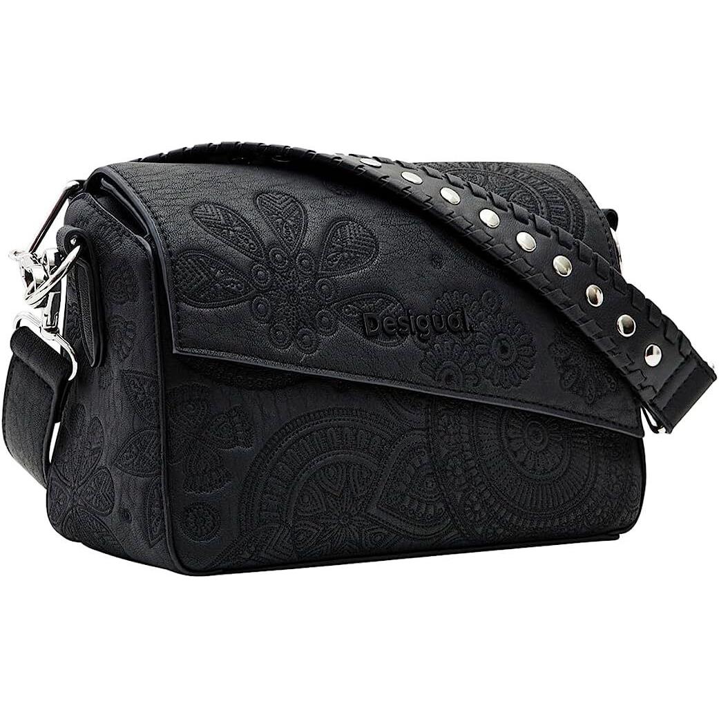 Desigual Small Embroidered Bag One Size Black