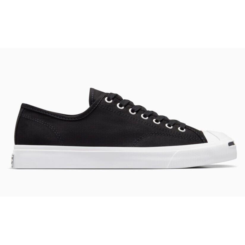 Womens Converse Jack Purcell Black White Black Canvas Shoes