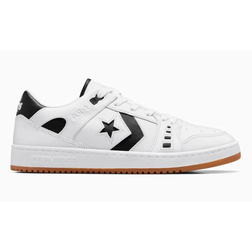 Mens Converse Cons AS-1 Pro White Black Leather Shoes - White