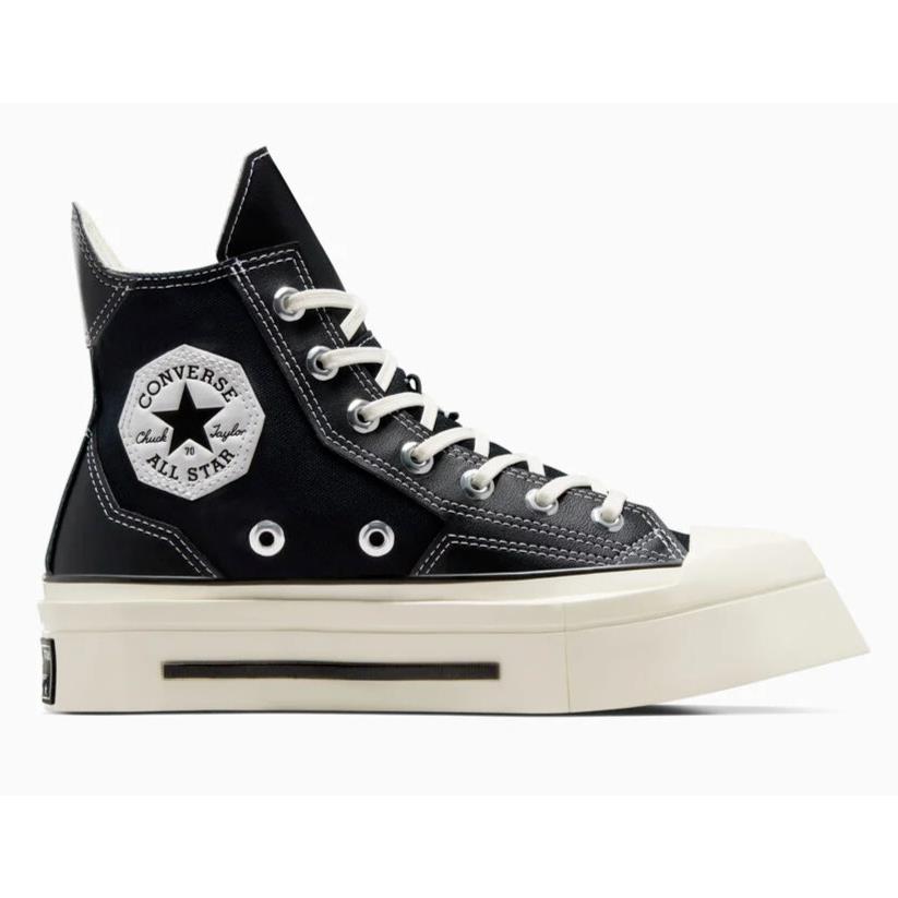 Mens Converse Chuck 70 DE Luxe Squared Black Egret Canvas Shoes