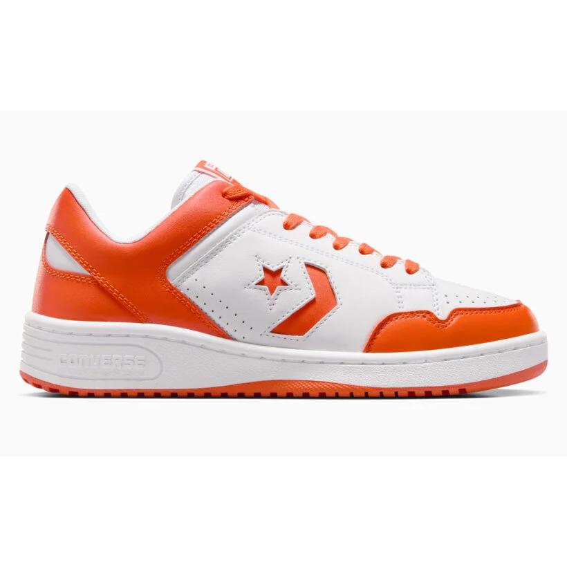 Mens Converse Weapon White Orange Leather Shoes