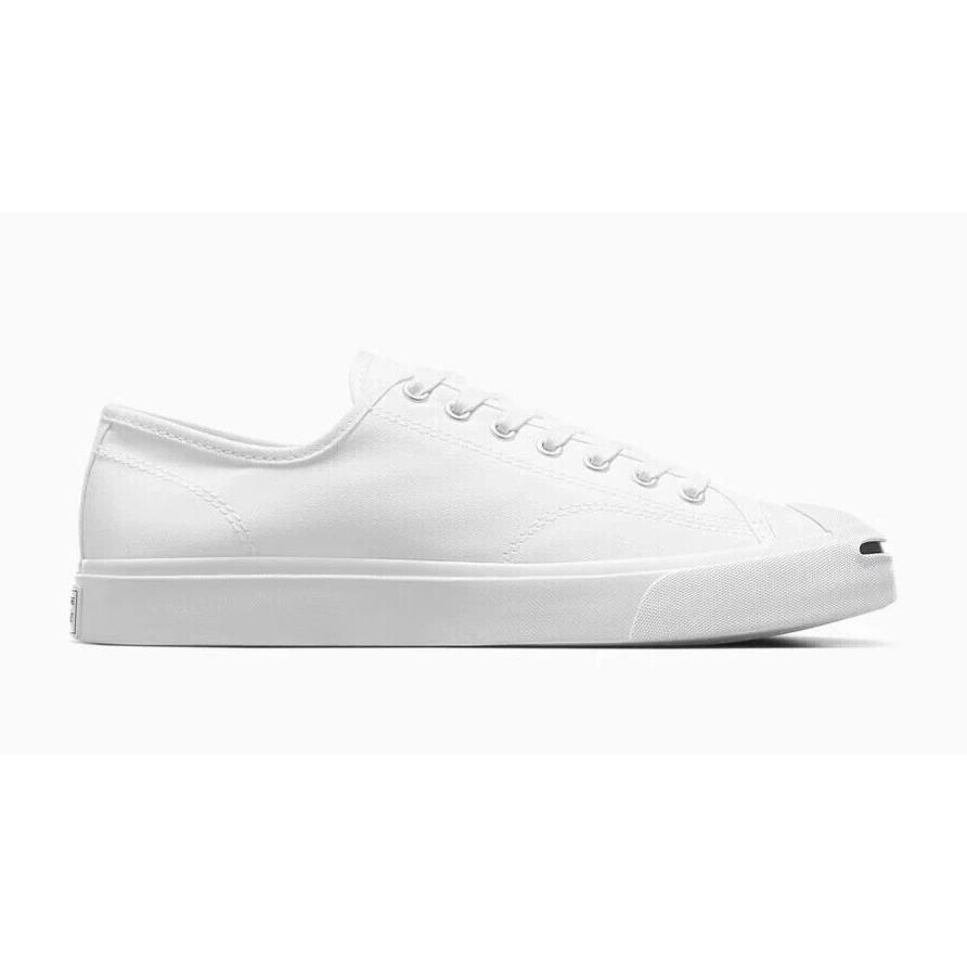 Womens Converse Jack Purcell White White Black Canvas Shoes