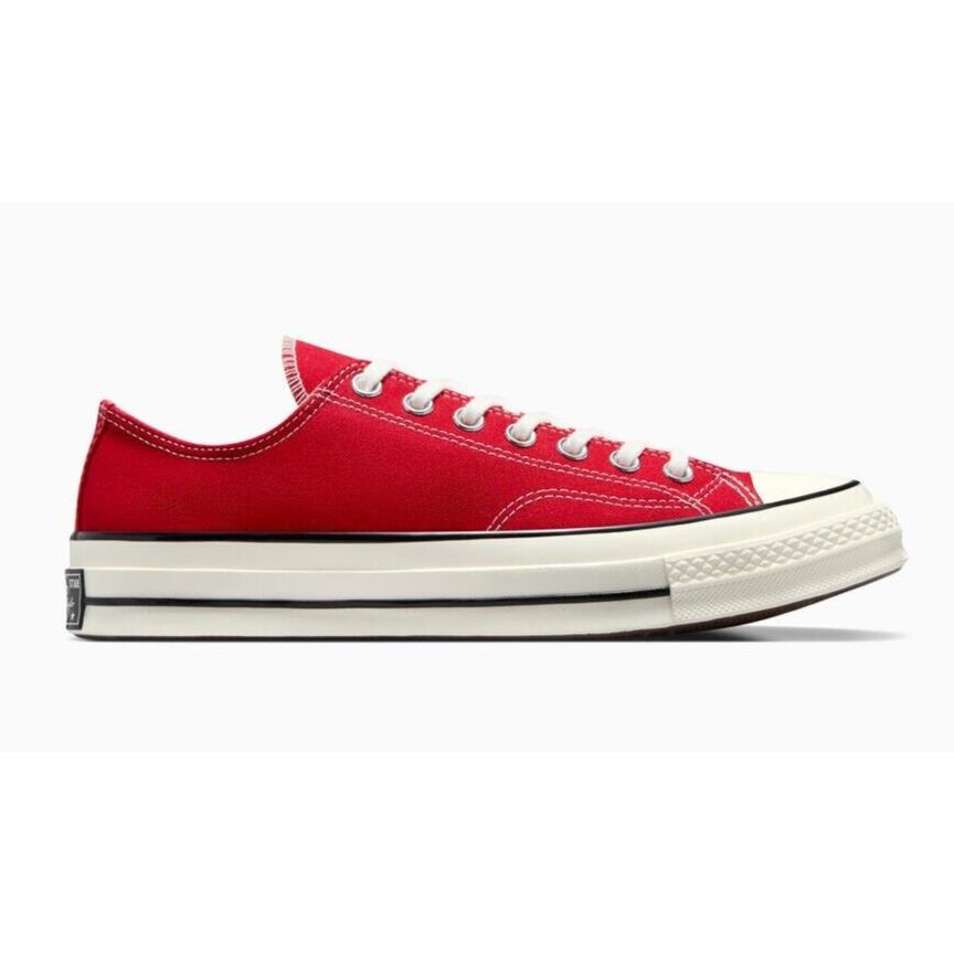 Mens Converse Chuck 70 Enamel Red Egret Black Canvas Shoes