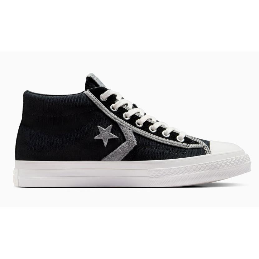 Womens Converse Star Player 76 Luxe Black Grey Canvas Shoes