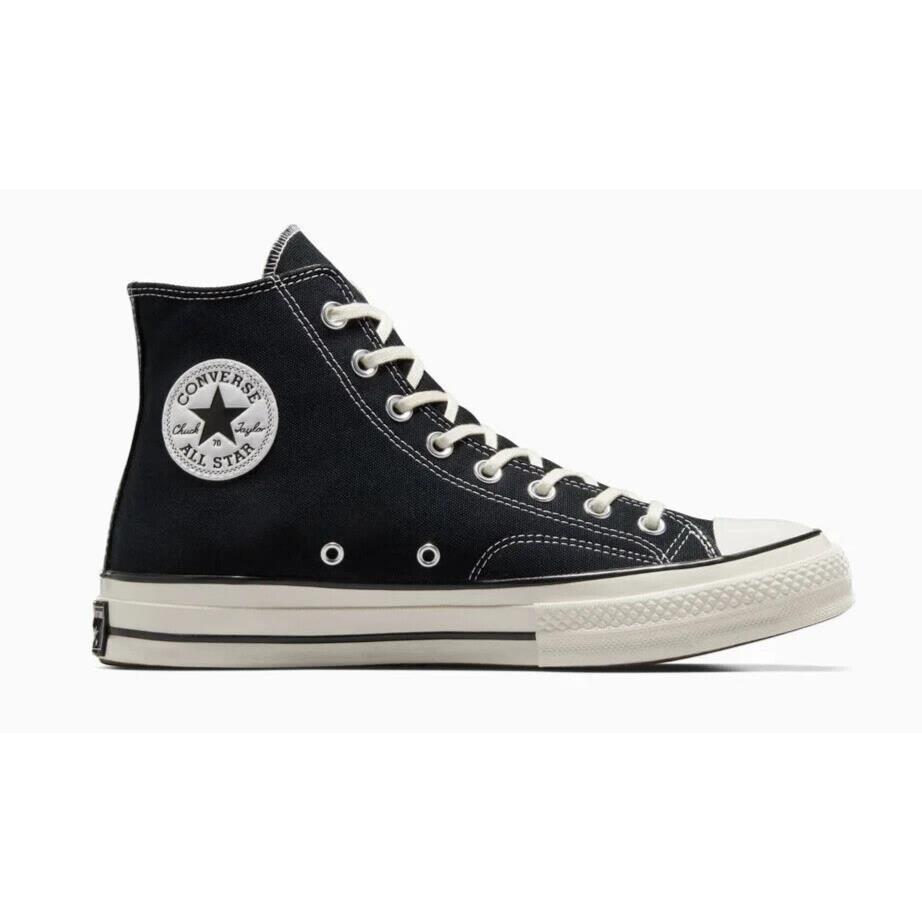 Mens Converse Chuck 70 Black Black Egret Canvas Shoes