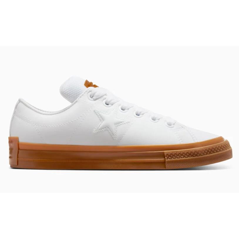 Mens Converse One Star Puff White Gum Canvas Shoes - White