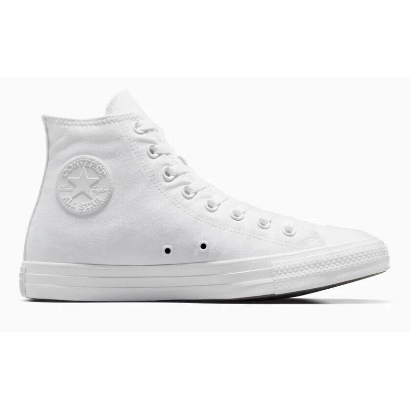 Mens Converse Chuck Taylor All Star White Monochrome Canvas Shoes