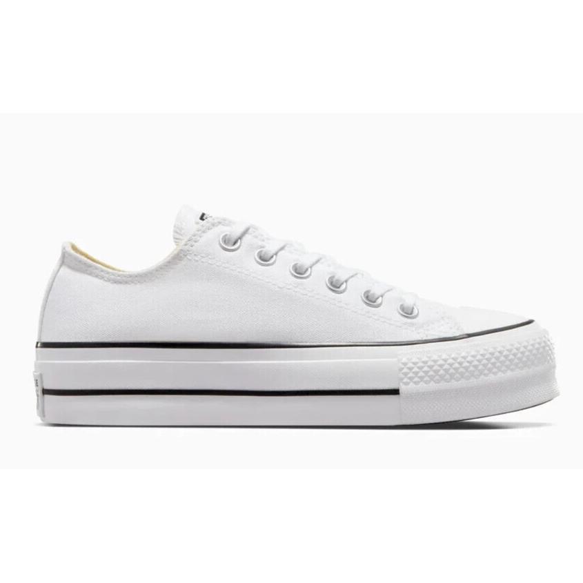 Womens Converse Chuck Taylor All Star Lift Platform White Canvas Shoes