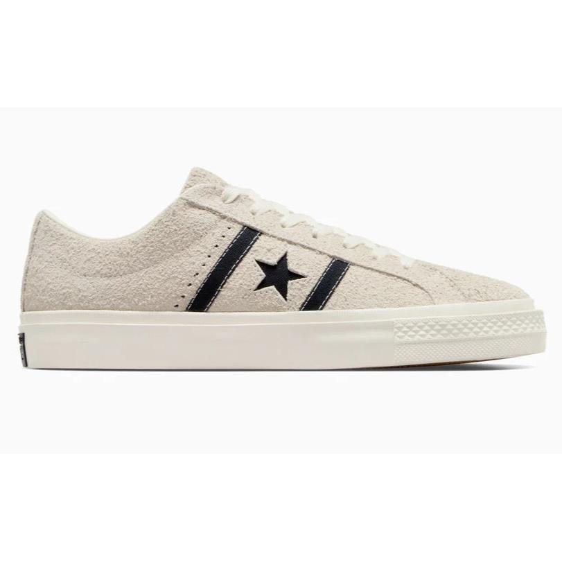 Mens Converse Cons One Star Academy Pro Egret Black Suede Shoes - Ivory