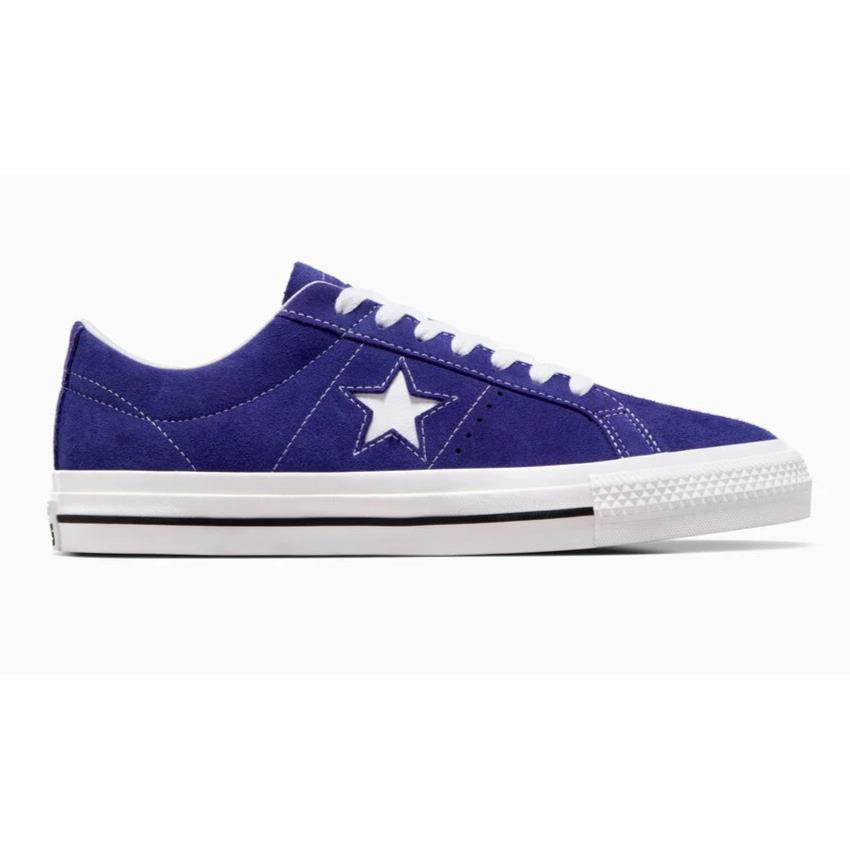 Womens Converse Cons One Star Pro Night Indigo White Suede Shoes