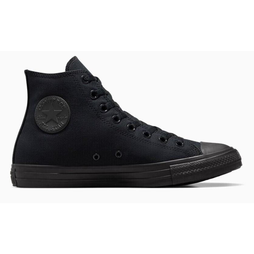 Mens Converse Chuck Taylor All Star Black Monochrome Canvas Shoes