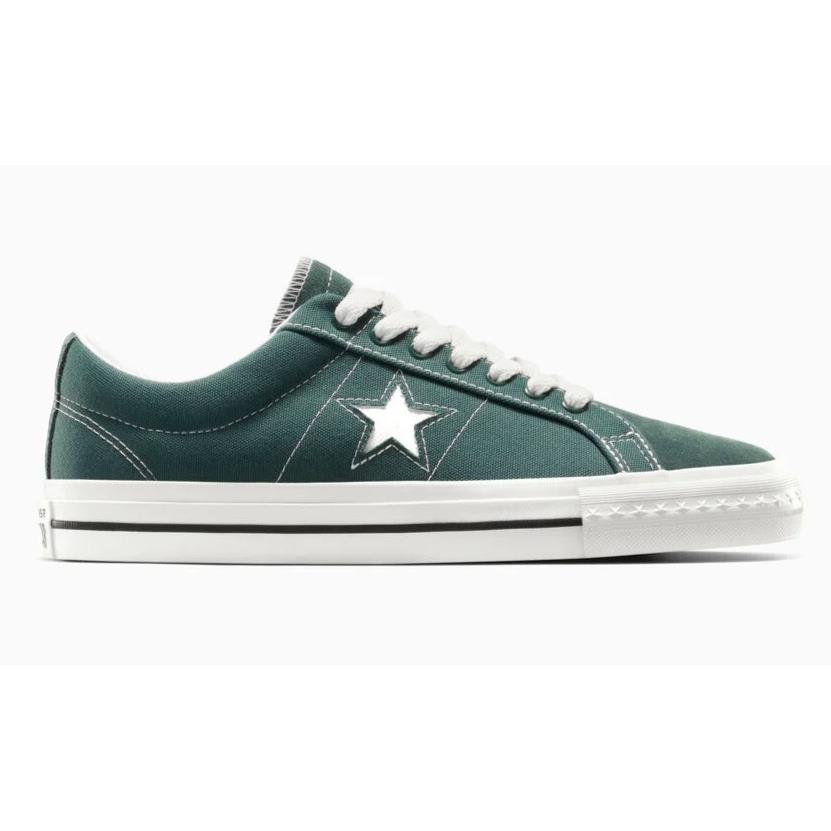 Mens Converse X Thisisneverthat One Star Pro Green Black White Canvas Shoes - Green