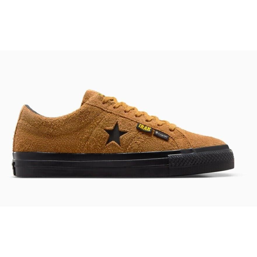 Mens Converse X Irak Nyc One Star Pro Amber Brown Suede Shoes - Brown