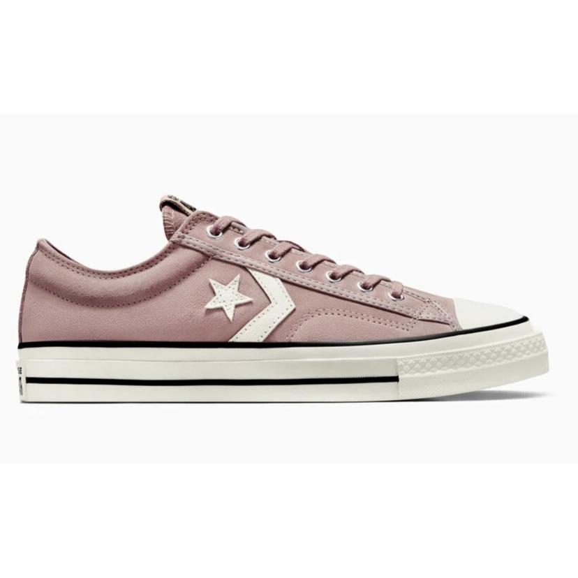 Mens Converse Star Player 76 Bite The Dust Egret Black Suede Shoes - Pink