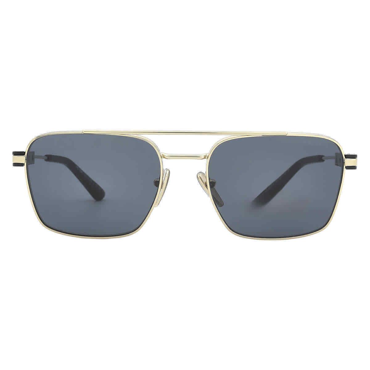 Prada Dark Gray Square Unisex Sunglasses PR 67ZS ZVN09T 56 PR 67ZS ZVN09T 56