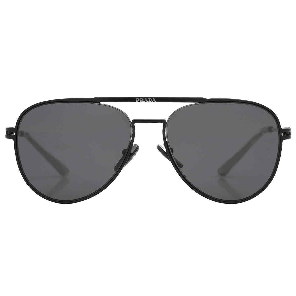 Prada Grey Pilot Men`s Sunglasses PR 54ZS 1BO5S0 57 PR 54ZS 1BO5S0 57