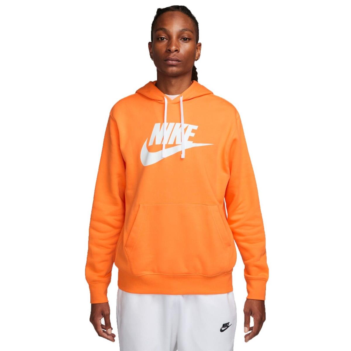 Nike Sportswear Club Fleece Mandarin BV2973-885 Men`s Graphic Pullover Hoodie