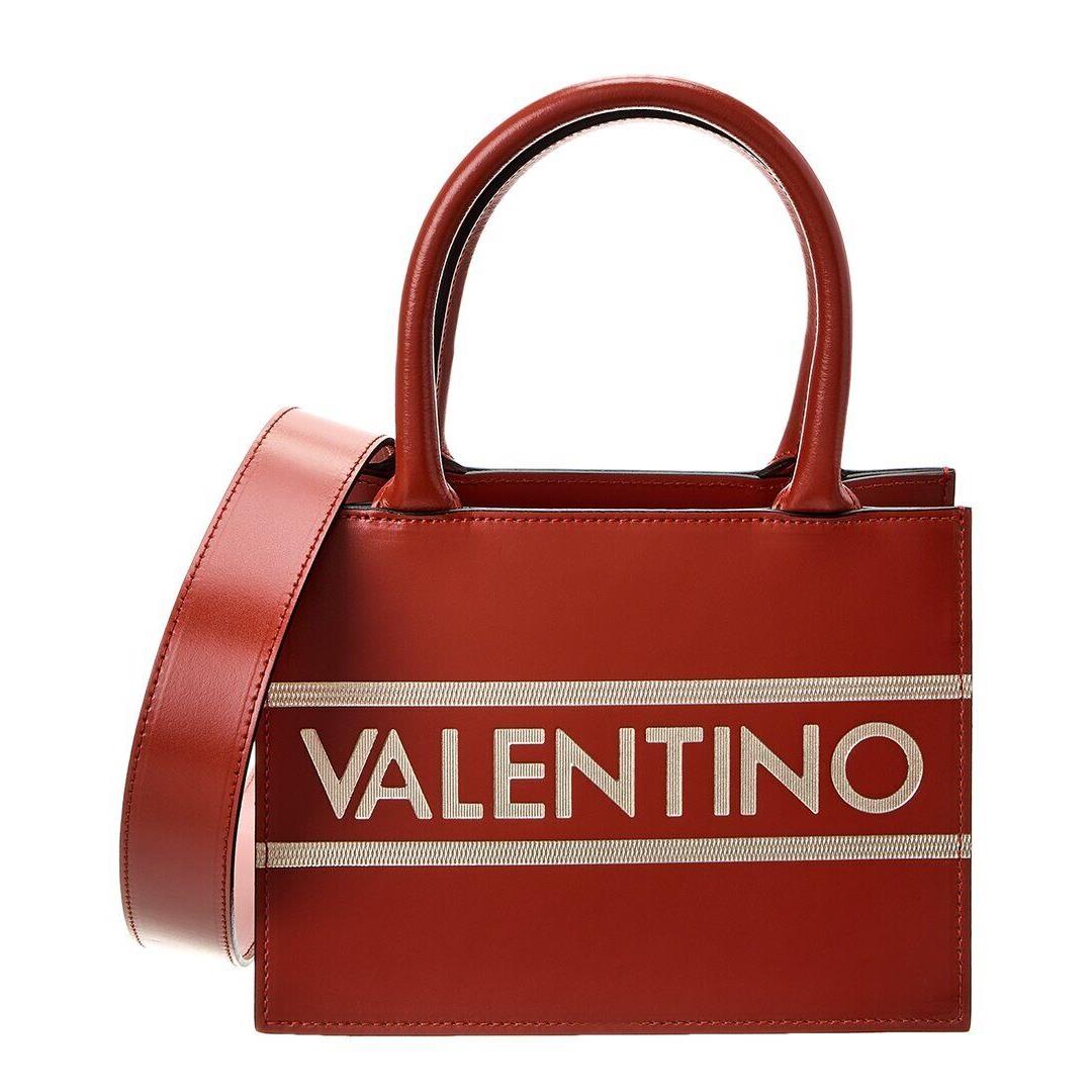 Valentino By Mario Valentino Marie Lavoro Leather Tote Women`s Red