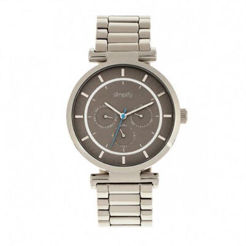 Simplify 4800 Grey Dial Silver Bracelet Unisex Watch with Day Date SIM4803