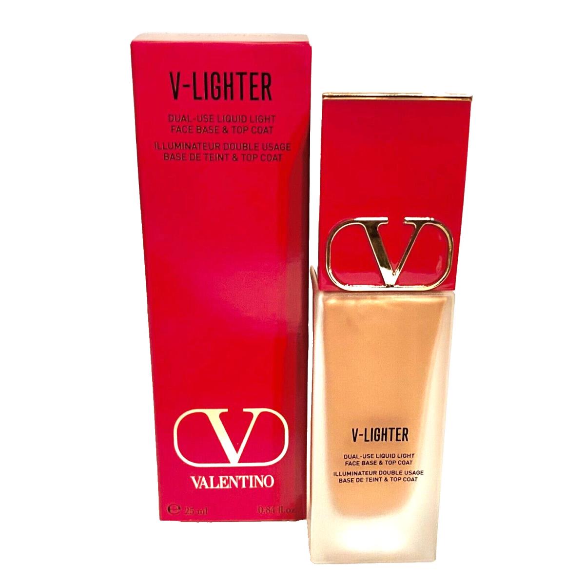 Valentino V- Lighter Dual Use Liquid Light Face Base Top Coat Ambra