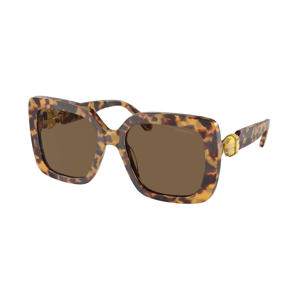 Swarovski SK6001 104073 Light Havana Dark Brown 55 mm Women`s Sunglasses